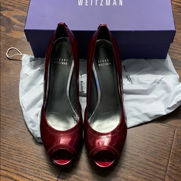 Stuart Weitzman peep toe pumps / heels - Picture 5 of 6
